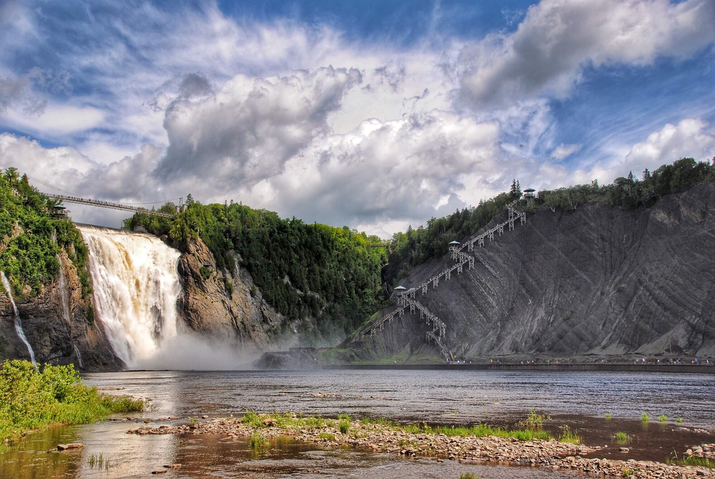 Montmorency falls is a half hour or so out of quebec city. Montmorency Falls Park A Side Trip From Quebec City